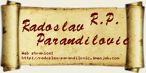 Radoslav Parandilović vizit kartica